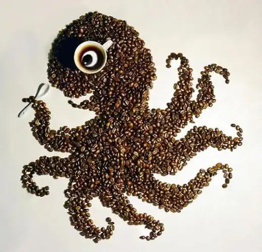 irina nikitina 创意咖啡豆摄影