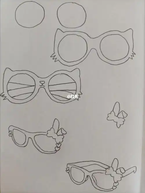 简笔画(429)道具眼镜👓