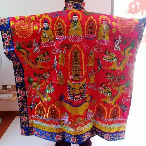 法衣道教道袍道士用品双龙刺绣三清高功人工道教工艺品