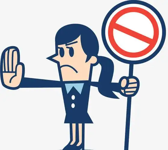 关键词 : 拒绝手势,卡通,禁止,标志