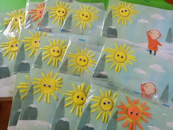 袁科幼儿园中一班手工——小太阳 写美篇         我们的小太阳制作