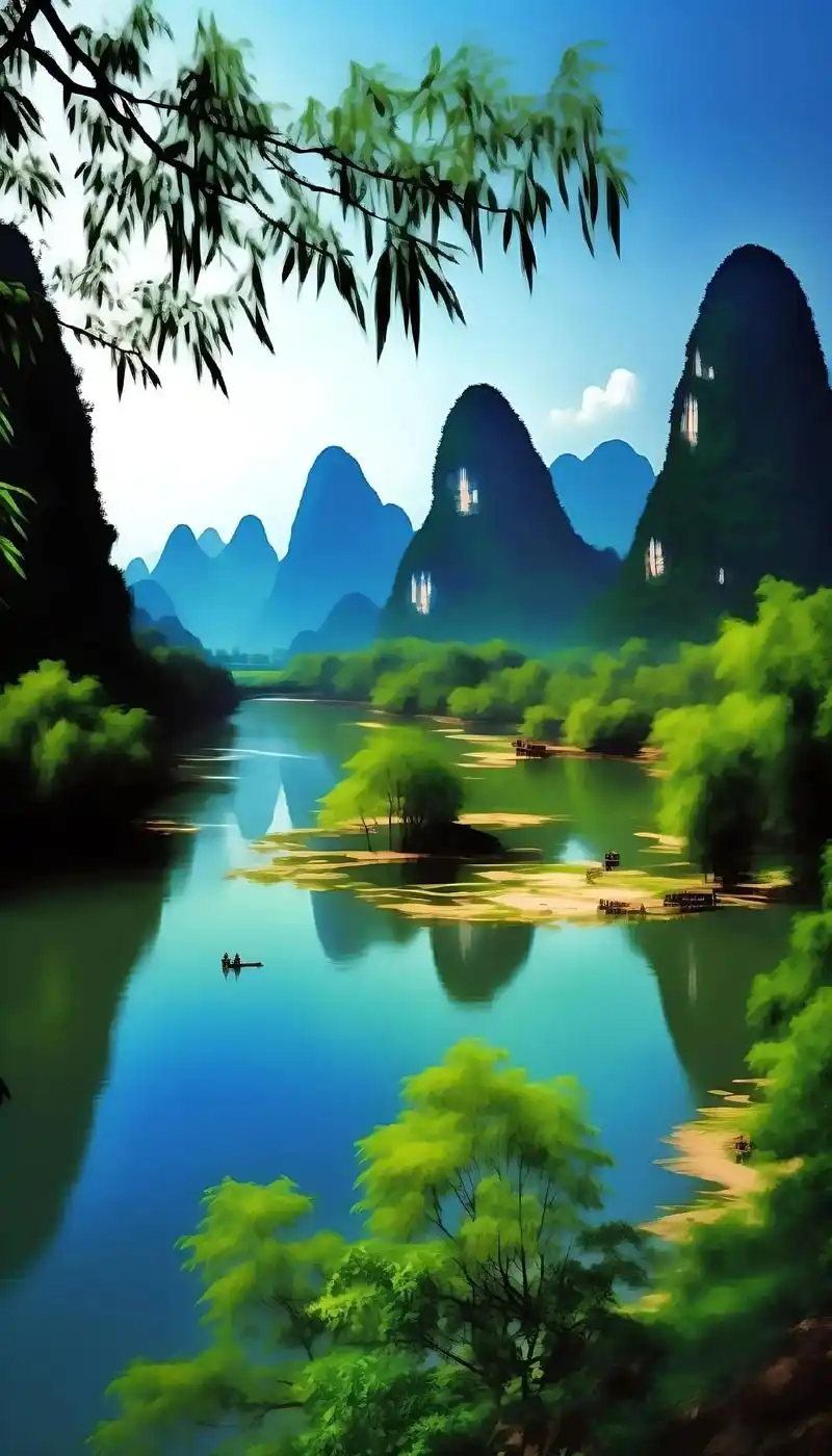 ai绘画 #桂林山水美如画分 - 抖音