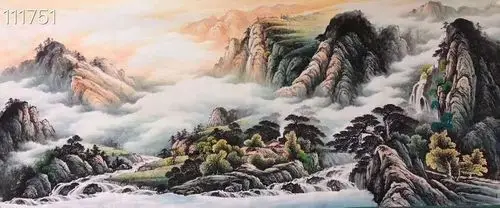 中国画……重彩山水画(横幅二),有一幅你喜欢的吗?