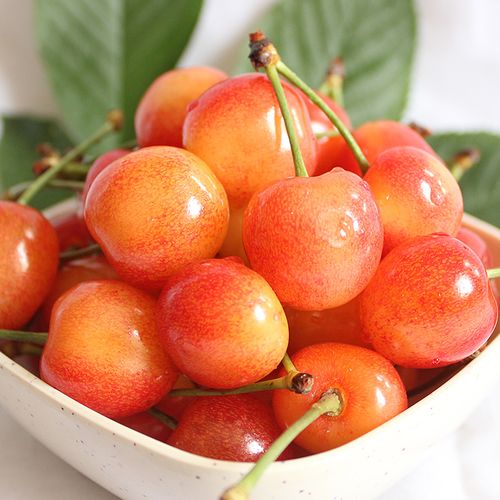 烟港 新鲜烟台大樱桃黄水晶车厘子水果 蜜甜黄蜜黄樱桃3斤发顺丰