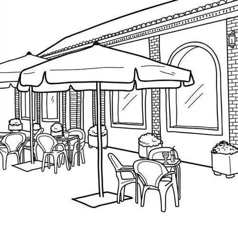 餐厅简笔画简单的