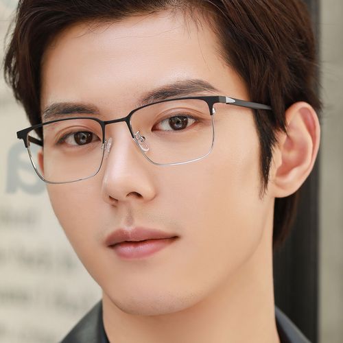 防蓝光辐射电脑近视眼镜男变色框架男护眼睛超轻个性平光眼镜男潮