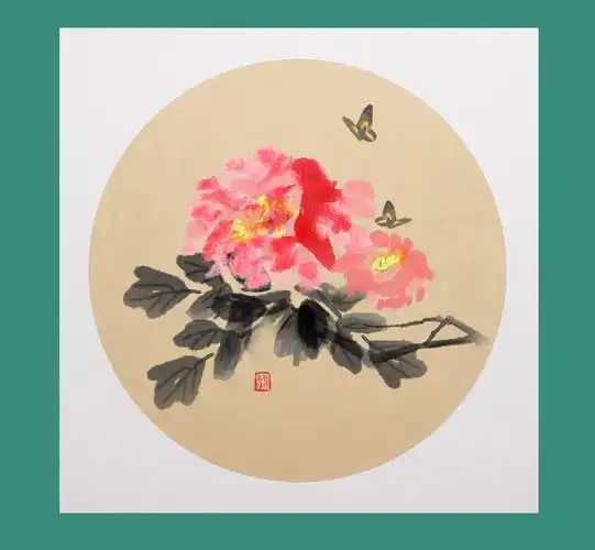 宣纸国画加厚卡纸空白生宣镜片纸工笔画熟宣毛笔纸半生熟圆形水彩软卡