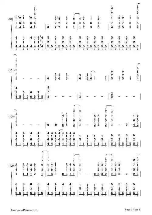 let it go完整版-动画冰雪奇缘主题曲双手简谱预览