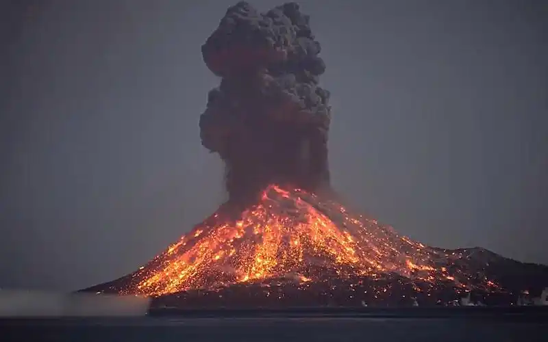 日本樱岛火山爆发,2021年第71次爆发.