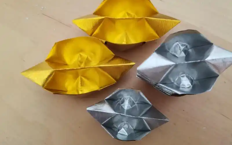 【敬神祭祖元宝折纸】锡箔双元宝折法_哔哩哔哩_bilibili