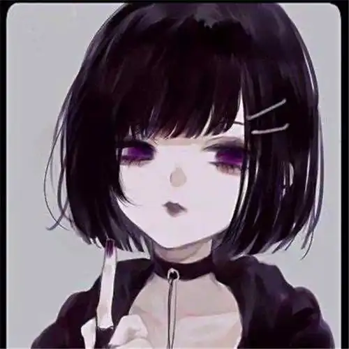 动漫高冷霸气暗黑女生头像图片