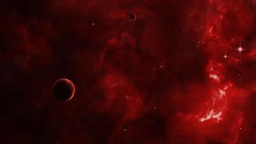 红色星系宇宙摄影壁纸