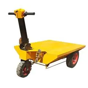 高档电动拉砖车工地平板车三轮手推灰斗车小型搬运车拉灰小推车工