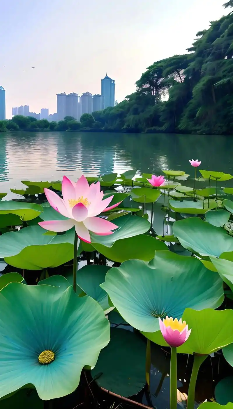 无论是在什么季节,荷花都是这里最美的存在.漫步荷塘 - 抖音