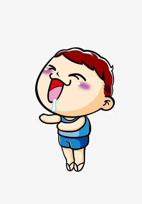 嘴馋简笔画卡通