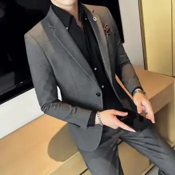 男士西服男套装英伦韩版修身男士西装两件套商务a470-ljt26-p175vksk