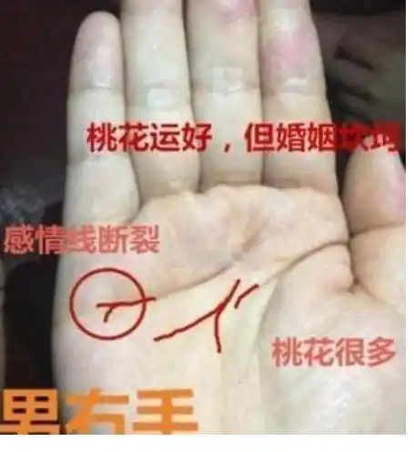 手上一旦有"二婚线"呈现,「不论男女」,必定婚姻多坎坷!