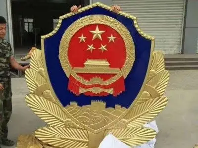 采购铝合金材质军徽2.2米烤漆工艺当天发货 正规警徽生产厂家