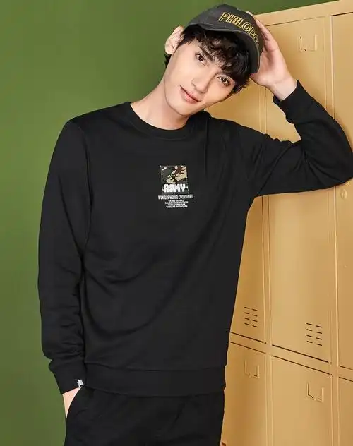 森马男装秋冬装复古时尚迷彩印花圆领男士卫衣圆领套头男青少年卫衣