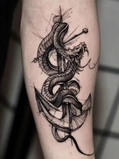 小腿纹身图案大全男花_小红书