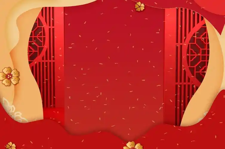 红色喜庆中国风年货节元宵节食品海报背景图