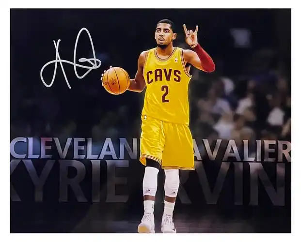 骑士队 欧文亲笔签名照片 裱框 带证书 收藏