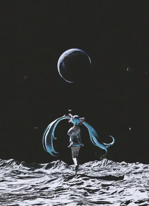 孤独的初音未来,画师营造出来的这种意境和公主真的很配啊!