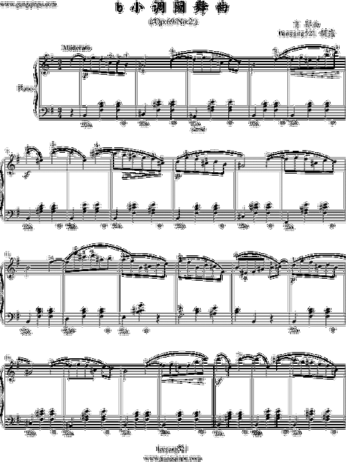 圆舞曲op.69 no.2钢琴谱-leeyang521-虫虫钢琴