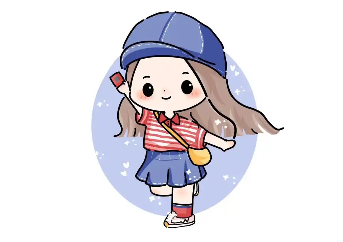 可可爱爱小q版~#procreate绘画 #手绘卡通头像 # - 抖音