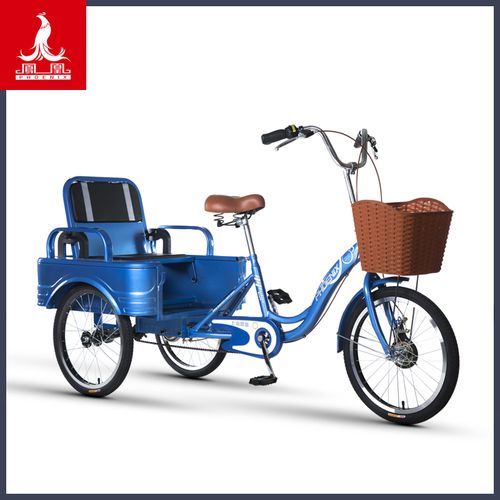 中老年成人小型家用人力脚踩三轮自行车轻便脚踏载人载货三轮单车