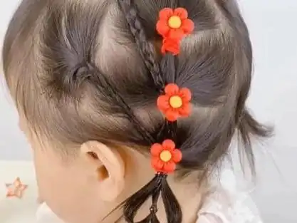 一两岁宝宝头发又短又少,就这样给她扎!