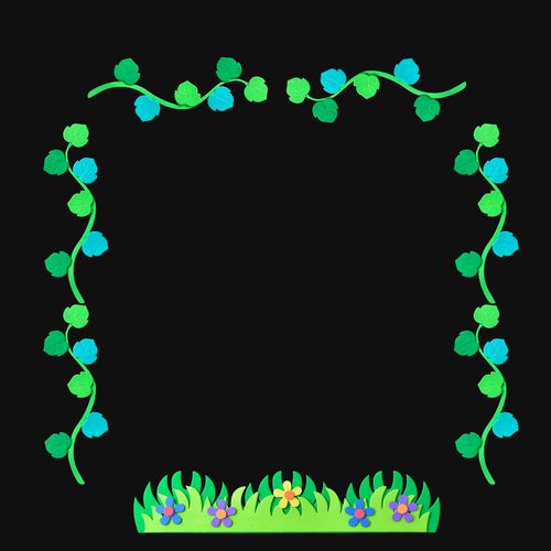 花边框组合 中小学幼儿园教室装饰黑板报布置班级文化墙立体墙贴 葡萄