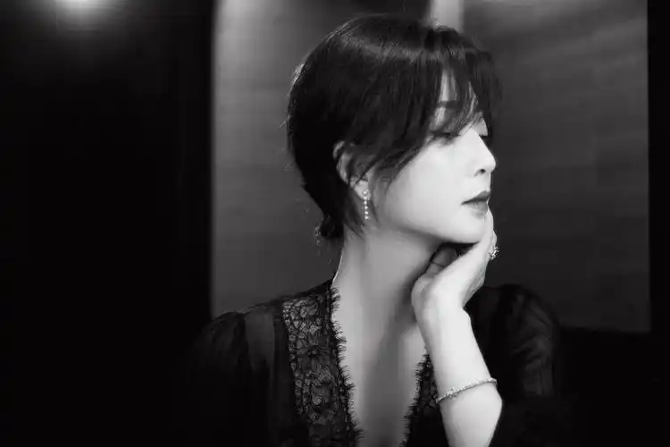 殷桃深v裙性感撩人写真图片25