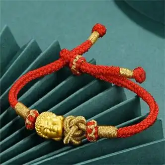 黄金双面佛头 红绳【图片 价格 品牌 报价】-京东