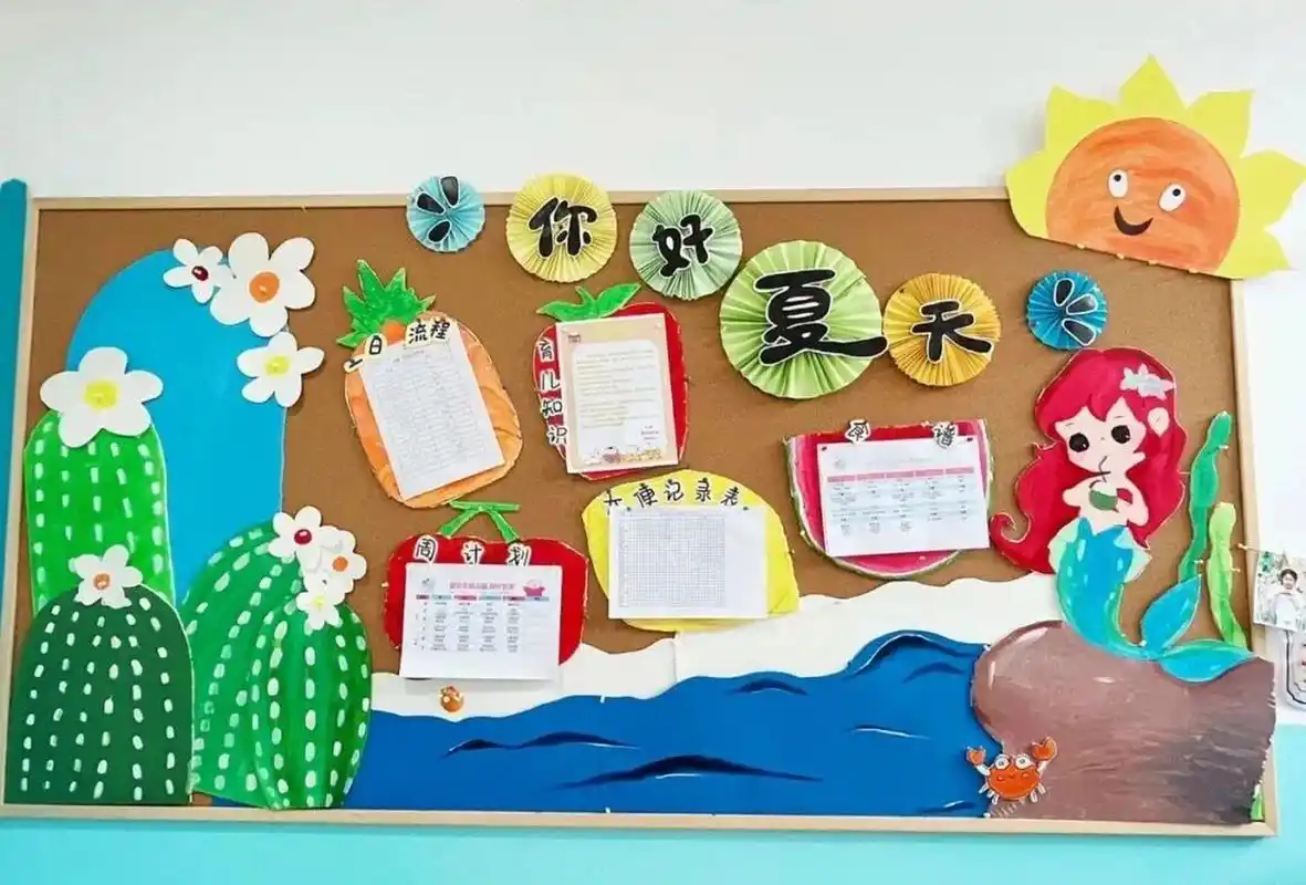 92幼儿园环境创设主题墙:夏天主题 92幼儿园环境创设 92主题墙