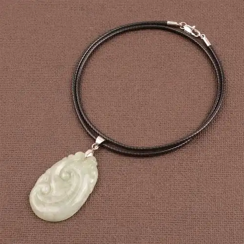 皮绳翡翠挂件挂坠男女挂绳吊坠金佛项链玉石绳