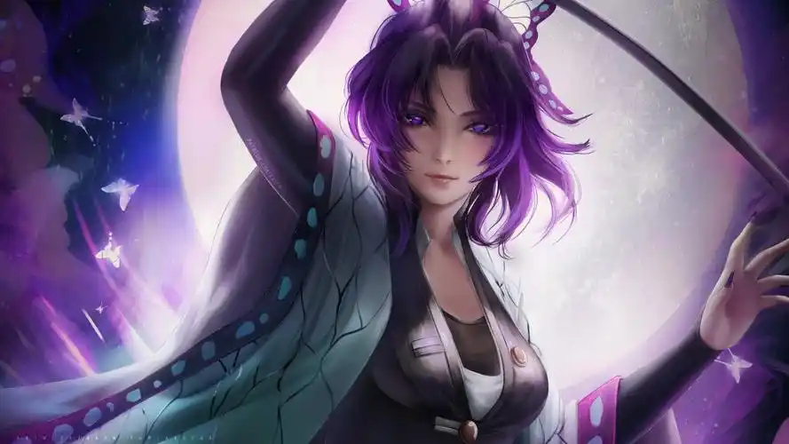 鬼灭之刃蝴蝶忍4k电脑图片,4k高清动漫图片,娟娟壁纸