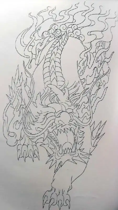 简笔画麒麟图腾