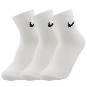 nike耐克袜子男袜女袜2021冬季新款运动袜三双装白色休闲袜sx7667