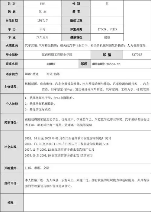 大学生个性个人简历 (19)
