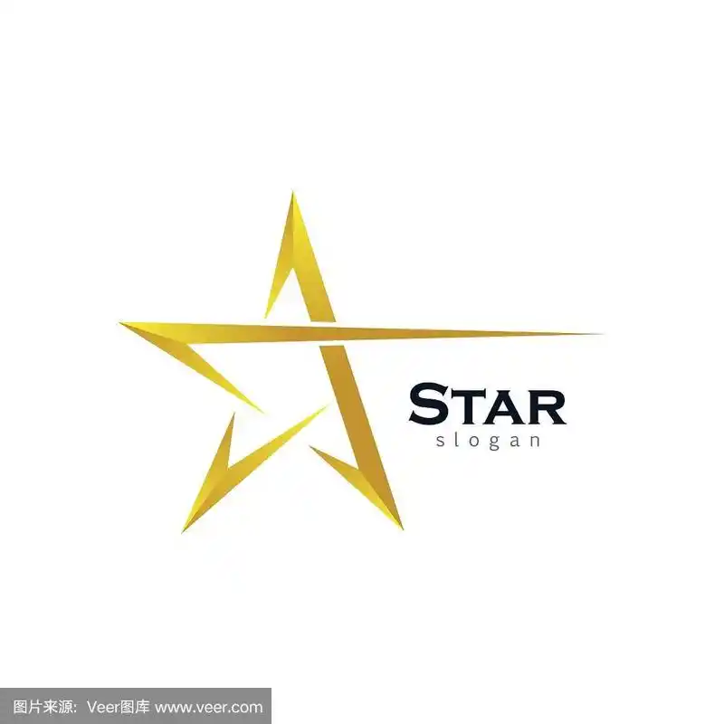 星形矢量图标插图