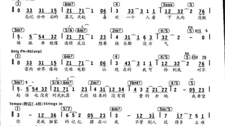 独家记忆钢琴简谱