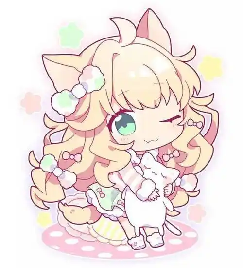 q版可爱女孩适合临摹的素材