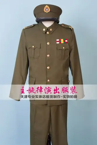 美式女款二战军统表演服饰民国军阀军装 民国服装五四国民党男女军官
