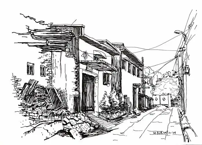 建筑风景写生学习-黑白线的魅力