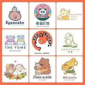 卡通logo设计动物宠物lougou设计店名简笔画图案名字定制猫狗可爱