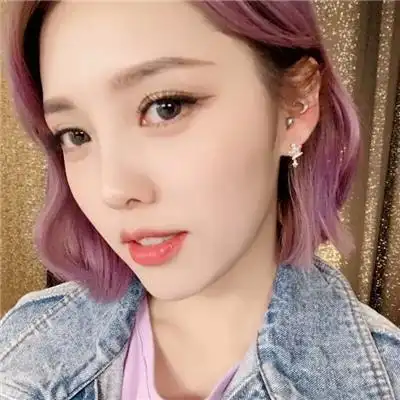 美妆大神pony朴惠敏头像高清 2020韩国女生粉色短发头像