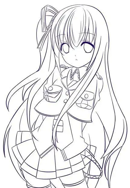 动漫女生铅笔画简单图片大全简单铅笔画动漫女生的图片简笔画 手绘