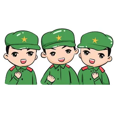 部队军人卡通人物国庆节建军节军人人物png素材