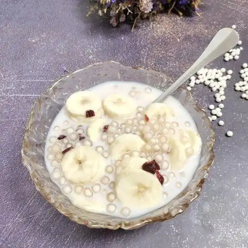 香蕉椰汁西米露,只需这几步,在家也能做出来